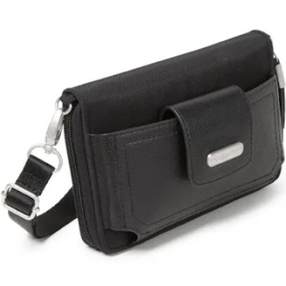 BAGGALLINI RFID Phone Wallet Crossbody Travel Purse Black Small